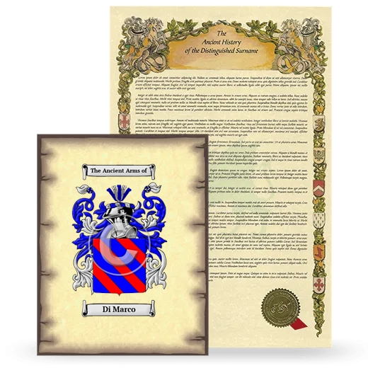 Di Marco Coat of Arms and Surname History Package
